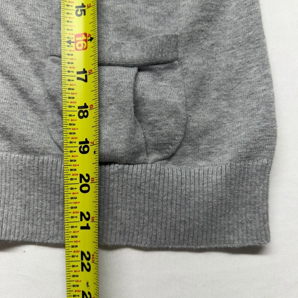 Juicy Couture Y2K Cardigan Gray Puff Sleeve Crown Logo Preppy Cozy L Balletcore - Picture 12 of 13
